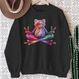 Tie-Dye Frog Peace Sign Hippie Sweatshirt Gifts for Old Women