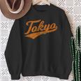 Tokyo Japan Script Baseball Maglia Sportiva Retro Bandiera Swoosh Felpa Regalos para ancianas