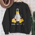 Tux Linux Penguin Sudo Rm -Rf Computer Science Sweatshirt Geschenke für alte Frauen