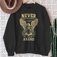Never Underestimate The Power Of Anand Personalized Last Name Sweatshirt Gifts for Old Women