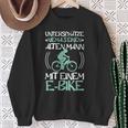 Unterschätze Niemals Alten Mann Mit Ebike Bicycle Cyclist Sweatshirt Geschenke für alte Frauen