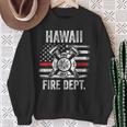Vigili Del Fuoco Delle Hawaiiigili Del Fuoco Sottile Linea Rossa Felpa Regalos para ancianas