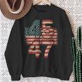 Vintage American Flag Retro 45 47 Trump 2024 Sweatshirt Geschenke für alte Frauen