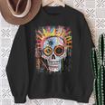 Vintage Graffiti Biker Rocker Skeleton Punk Horror Skull Sweatshirt Geschenke für alte Frauen