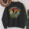 Vintage Retro Bördert Zum Opa 2024 Sweatshirt Geschenke für alte Frauen