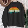 Vintage Retro Style England City Skyline Cityscape Bristol Sweatshirt Gifts for Old Women