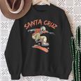 Vintage Santa Cruz California Esqueleto Skateboarder Camisa de entrenamiento Regalos para ancianas