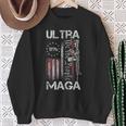 Vintage Usa Flag Ultra Maga Gun Usa 4Th Of July Trump 2024 Sweatshirt Gifts for Old Women