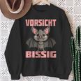 Vorsicht Bissig I Children'sampire Bat Iampire Th Sweatshirt Geschenke für alte Frauen