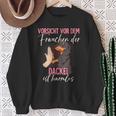 Vorsichtor Dem Frauchen Dachshund Sweatshirt Geschenke für alte Frauen