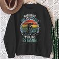 Warum Ich Ohne Akku Fahre Weil Ich Es Kann Retro Bicycle Sweatshirt Geschenke für alte Frauen