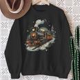 Weihnachtszugintage Dampflokomotive Retro Zug Leiter Sweatshirt Geschenke für alte Frauen