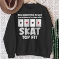 Zum Work Zu Alt Für Skat German Langu Sweatshirt Geschenke für alte Frauen