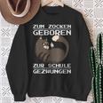 Zum Zocken Geboren Zum Schule Forces Console Ps5 Gaming Sweatshirt Geschenke für alte Frauen