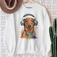 Bassotto Cuffie Dog Divertente Animali Stampa Felpa Regalos para ancianas