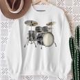 Batterie Instrument De Musique Motif Illustration Batterie Sweater e Cadeaux pour les femmes âgées