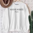 Bonne Soirée Paris Cute French Gray Sweatshirt Geschenke für alte Frauen