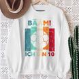 Children's Bäm Ich Bin 10 Zehn Jahre Junge 10Th Birthday Football Sweatshirt Geschenke für alte Frauen