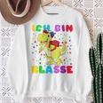 Children's Ich Bin 1 Class Dino Mit Schulsack Sweatshirt Geschenke für alte Frauen