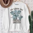 Children's Ich Werde Großer Bruder 2025 Elephant Sweatshirt Geschenke für alte Frauen