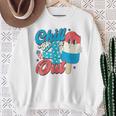 Chill The Fourth Out Popsicle 4Th Of July Boys Men Sweatshirt Gifts for Old Women