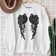 Dark Angel Wings Disegno Grafico Stampato Sul Retro Felpa Regalos para ancianas