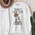 Das Leben Ist Besser Mit Einem Steinbock Sweatshirt Geschenke für alte Frauen