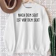 After Dem Sekt Istor Dem Sekt Alcohol Sweatshirt Geschenke für alte Frauen