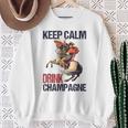 Divertente Napoleone Mantieni La Calma E Bevi Champagne Felpa Regalos para ancianas