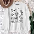 Dolphin Ausmalen Und Selbst Bemalen Colouring Sweatshirt Geschenke für alte Frauen