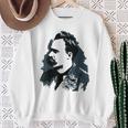 Friedrich Nietzsche Portraitsector Drawing Gray Sweatshirt Geschenke für alte Frauen