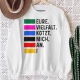 Eureielfalt Kotzt Mich An Blue Sweatshirt Geschenke für alte Frauen