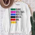 Eureielfalt Kotzt Mich An Gray Sweatshirt Geschenke für alte Frauen