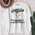 Ich Bleibe Wie Ich Bin Selbstbewus German Langu Gray Sweatshirt Geschenke für alte Frauen