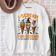 Halloween Ice Cream I-Scream You-Scream Everybody Scream Sweatshirt Gifts for Old Women