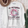 Halloween In October We Wear Pink Breast Cancer Awareness Sweatshirt Gifts for Old Women