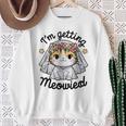 I'm Getting Meowied Bridesmaid Bachelorette Party Kawaii Cat Felpa Regalos para ancianas