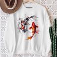 Koi Acquerello Pittura KoiCarpa Pesce Colorato Kois Felpa Regalos para ancianas