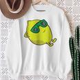 Lemon Summer Fruit Sunglasses On Lemon Sweatshirt Geschenke für alte Frauen