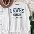 Lewes Delaware Deintage-Sportdesign Marineblau-Druck Sweatshirt Geschenke für alte Frauen