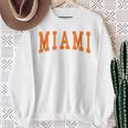 Miami Throwback Classic Sweatshirt Gifts for Old Women Miami Throwback Classic Sweatshirt Gifts for Old Women