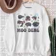 Moo Deng Baby Hippo Collection Cute Animal Hippo Lovers Sweatshirt Gifts for Old Women