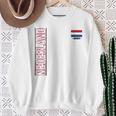 Netherlands Flag Fan Item Nederland Flag Blue Sweatshirt Geschenke für alte Frauen