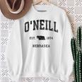 O'neill Nebraska Ne Sports intage Gray Sweatshirt Geschenke für alte Frauen