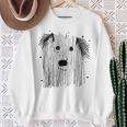 Scarabocchiato Matita Disegno Di Uno Felice Carino Cane Felpa Regalos para ancianas
