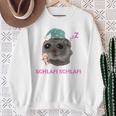 Schlafi Schlafi Sad Hamster Meme Gray Sweatshirt Geschenke für alte Frauen