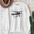 Se4 Britischer Doppeldecker Fliegende Wolken Sweatshirt Geschenke für alte Frauen