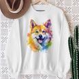 Shiba Astratto Grafico Colorato Arte Animale Shiba Felpa Regalos para ancianas
