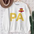 Spain España Human Flag Letter P And A Spain España Red Sweatshirt Geschenke für alte Frauen