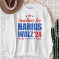 Teachers For Harris Walz 2024 Presidential Election Kamala Sweatshirt Gifts for Old Women